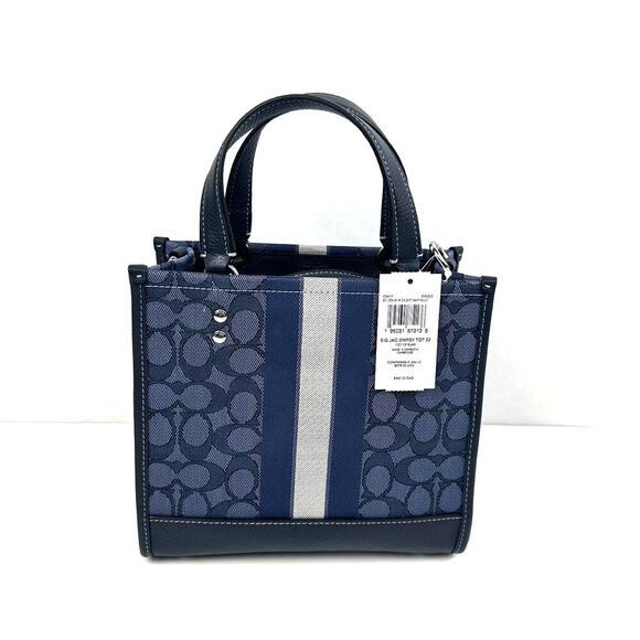 Coach Dempsey Tote Bag In Signature Jacquard With Stripe And Coach Patch… - Picture 4 of 10